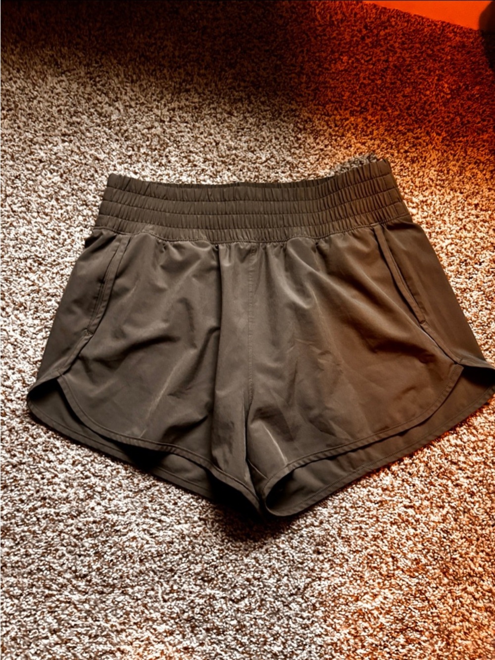 GAP Olive Green Athletic Shorts with Elastic Waistband medium